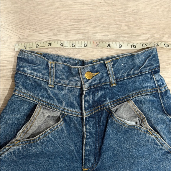 1980’s Cuffed Two-Tone Gasoline Vintage High-Rise Women’s Jeans - Blue - Picture 5 of 7